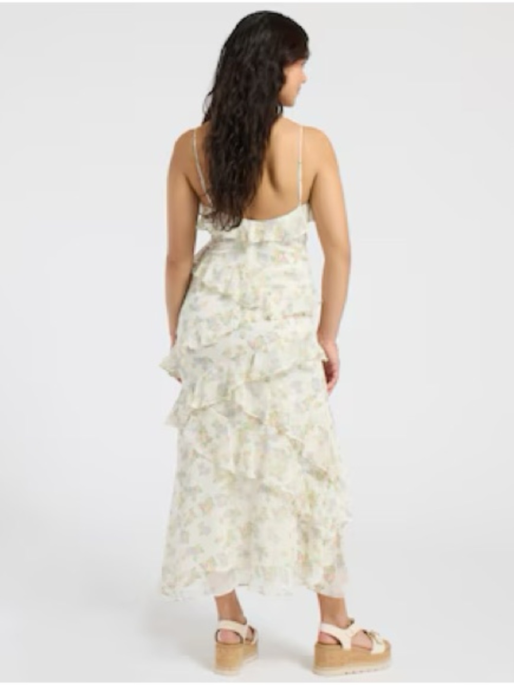 Floral Ruffle tiered midi Dress - Picture 4 of 5